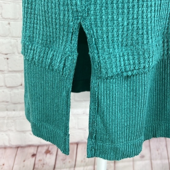 Free People We The Free North Shore Thermal Knit Tunic Top Turquoise XS - Picture 5 of 11